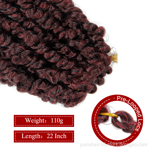 Synthetic Hair Extension Pre Twisted Passion Twist Crochet Braid Hair Pre-looped Fluffy Synthetic Braiding Hair